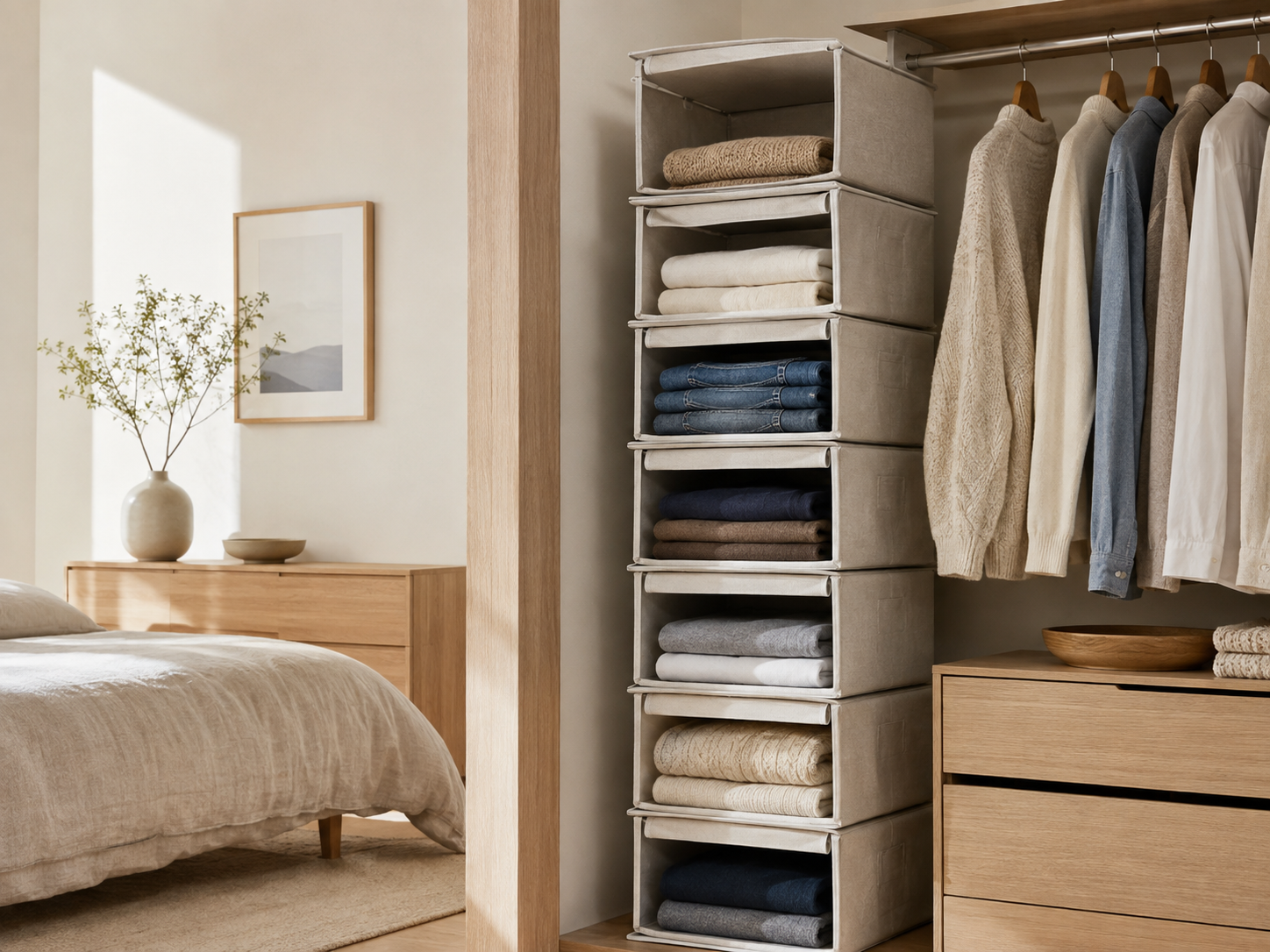 Comment organiser un dressing sans tiroirs